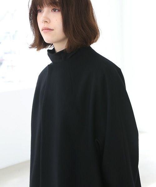 Mochi.モチ.no collar middle coat [ma22-co-01/black]