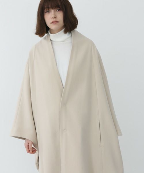 Mochi.モチ.cape coat [ma22-co-02/off beige]