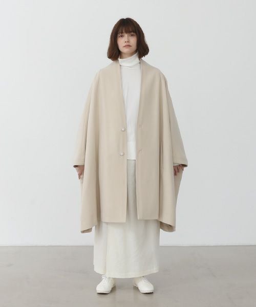 Mochi.モチ.cape coat [ma22-co-02/off beige]