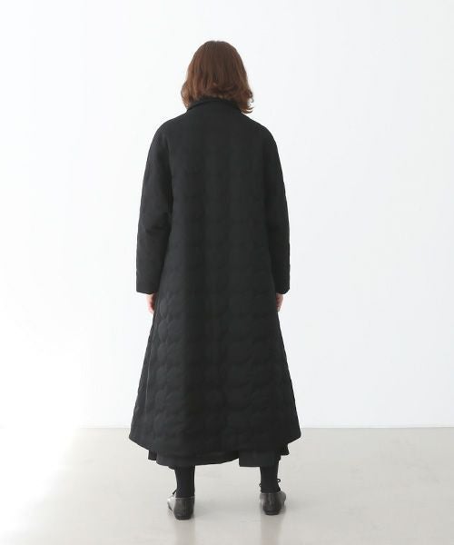 Mochi.モチ.stand fall collar coat (quilted). [ma22-co-03/quilted]