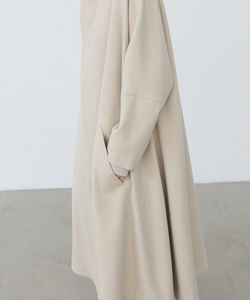 Mochi.モチ.no collar coat  [ma22-co-04-/off beige]