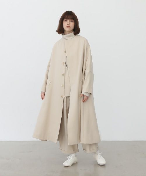 Mochi.モチ.no collar coat  [ma22-co-04-/off beige]