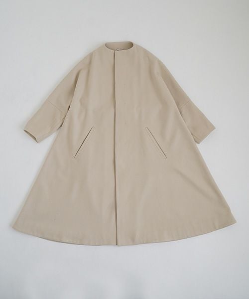 Mochi.モチ.no collar coat  [ma22-co-04-/off beige]