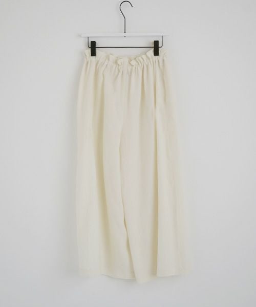 Mochi.モチ.wrap wide pants [ma22-pt-01/off white・]