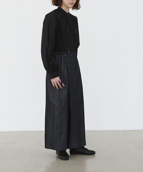 Mochi.モチ.wrap denim pants [ma22-pt-01/dark indigo]