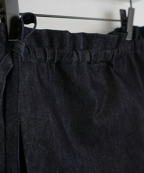 Mochi.モチ.wrap denim pants [ma22-pt-01/dark indigo]