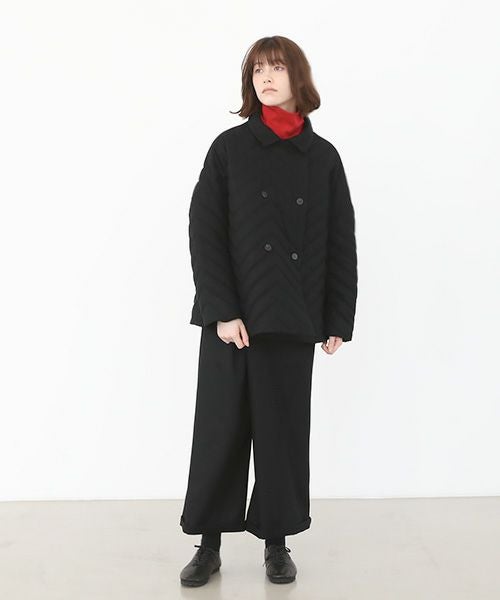 Mochi.モチ.asymmetry wide pants [ma22-pt-02/black/・1]