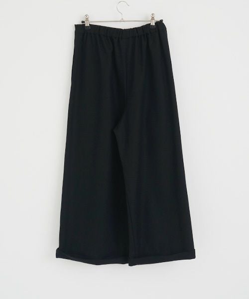 Mochi.モチ.asymmetry wide pants [ma22-pt-02/black/・1]