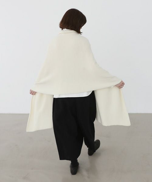 Mochi.モチ.pocket knit stole [m-a22-s-01/off white]