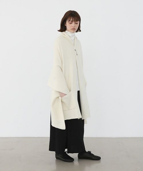 Mochi.モチ.pocket knit stole [m-a22-s-01/off white]