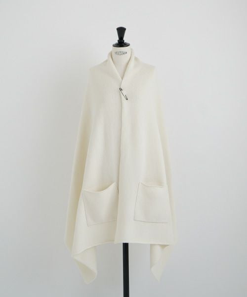 Mochi.モチ.pocket knit stole [m-a22-s-01/off white]
