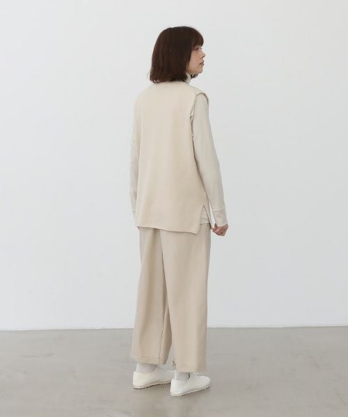 Mochi.モチ.cashmere v-neck vest [ma22-kn-01/off white]