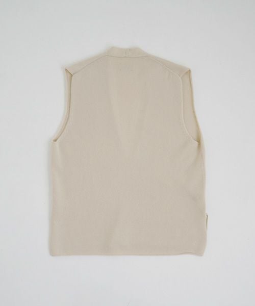 Mochi.モチ.cashmere v-neck vest [ma22-kn-01/off white]