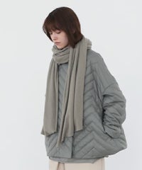 Mochi.モチ.baby cashmere stole [vm-a22-k19/green grey]