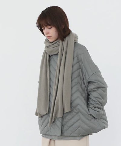 Mochi.モチ.baby cashmere stole [vm-a22-k19/green grey]