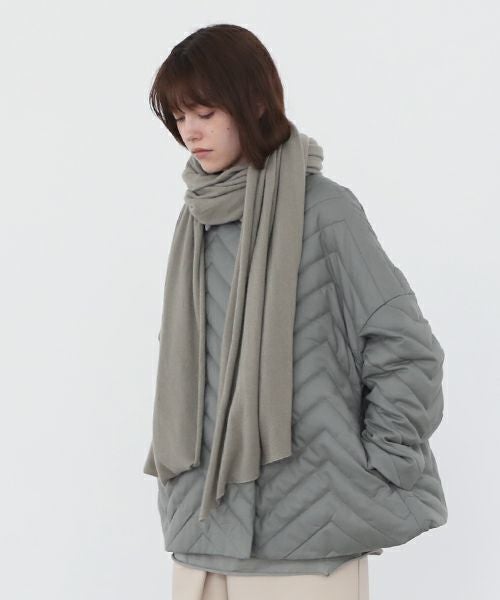 Mochi.モチ.baby cashmere stole [vm-a22-k19/green grey]