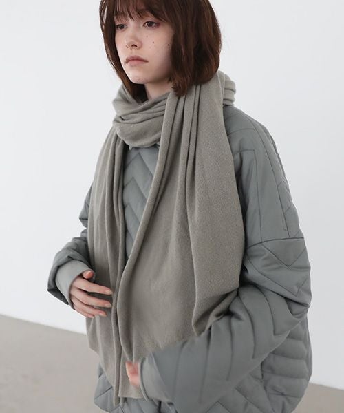 Mochi.モチ.baby cashmere stole [vm-a22-k19/green grey]