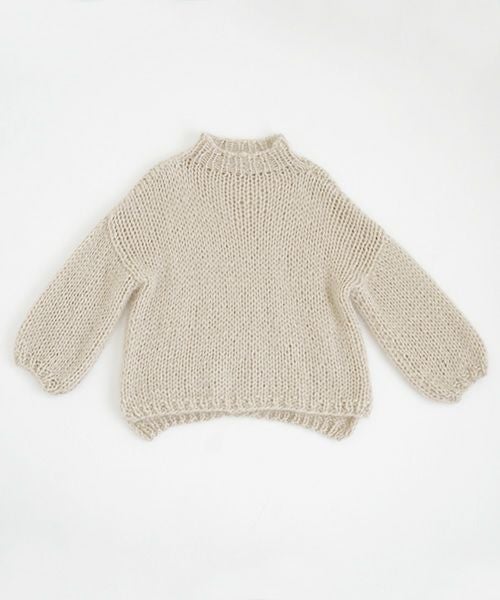 Mochi.モチ.hand knitted sweater [ma22-kn-04/beige]