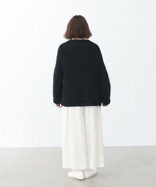 Mochi.モチ.hand knitted sweater [ma22-kn-04/black]