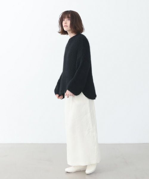 Mochi.モチ.hand knitted sweater [ma22-kn-04/black]
