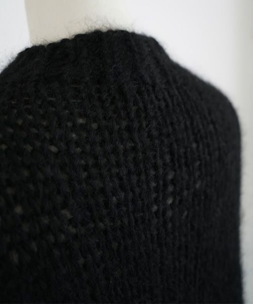 Mochi.モチ.hand knitted sweater [ma22-kn-04/black]