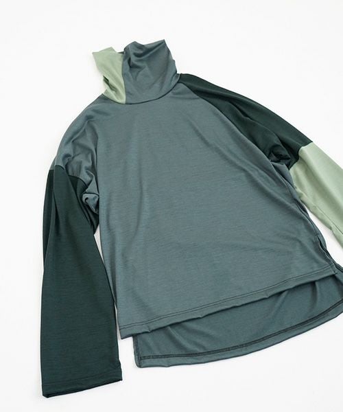 VU.ヴウ.highneck mix t-shirt vu-a22-t05[GREEN MIX]:s_