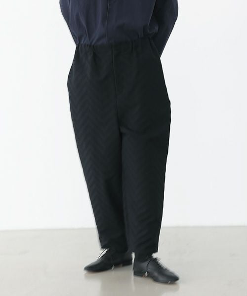 VU.ヴウ.zigzag wide easy pants vu-a22-p07[black Herringbone]:s_