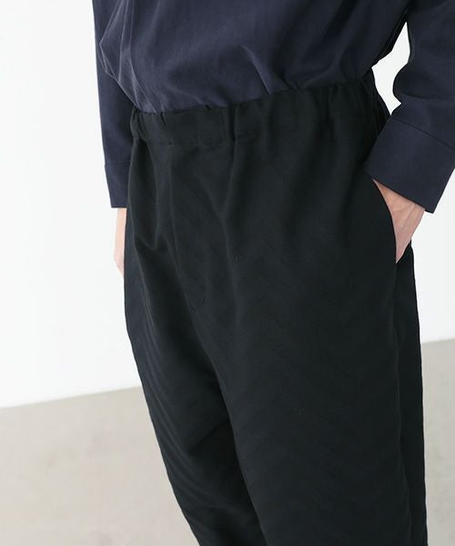 VU.ヴウ.zigzag wide easy pants vu-a22-p07[black Herringbone]:s_
