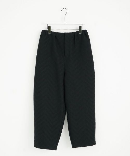 VU.ヴウ.zigzag wide easy pants vu-a22-p07[black Herringbone]:s_
