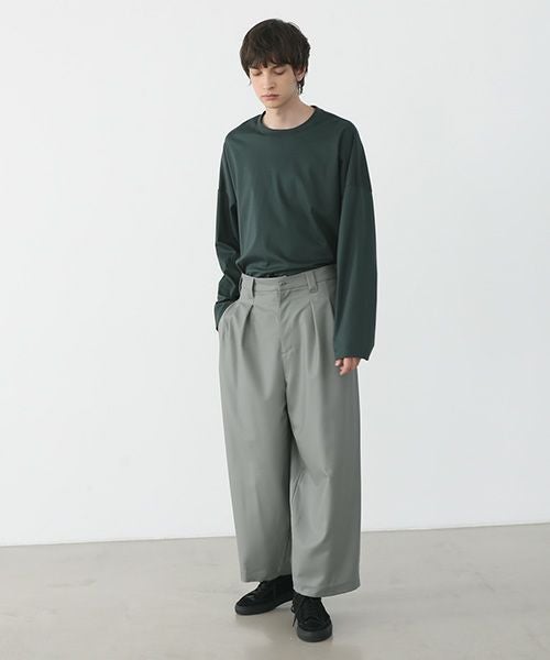 VU.ヴウ.knee wide pants vu-a22-p10[GREEN GRAY]_