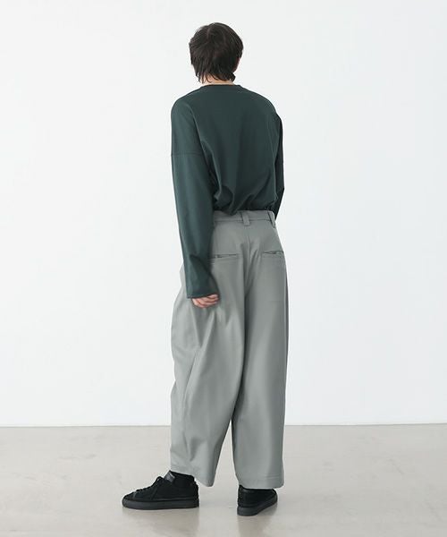 VU.ヴウ.knee wide pants vu-a22-p10[GREEN GRAY]_