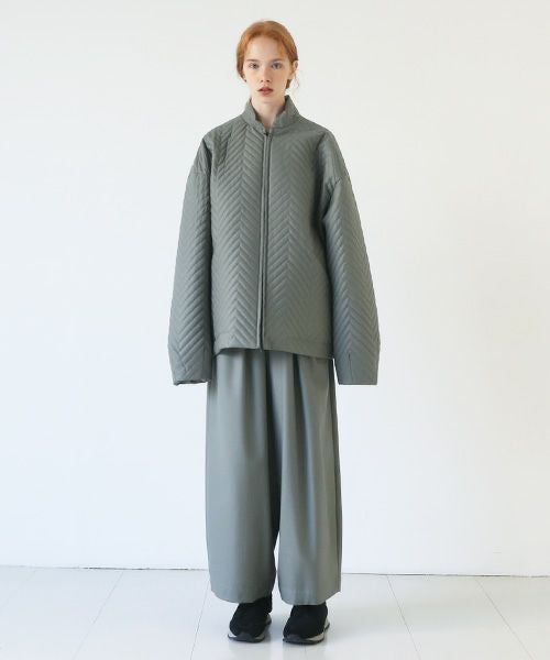 VU.ヴウ.zigzag stand collar bluson vu-a22-b12[GREEN GRAY]_