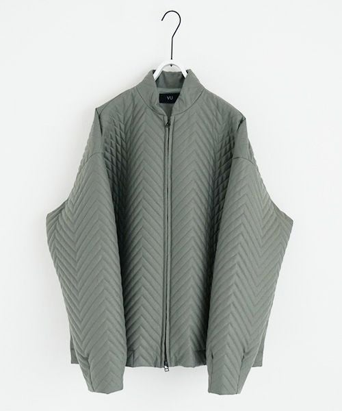 VU.ヴウ.zigzag stand collar bluson vu-a22-b12[GREEN GRAY]_