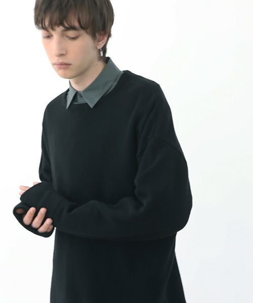 VU.ヴウ.cashmere crew neck knit vu-a22-k16[BLACK]:s_