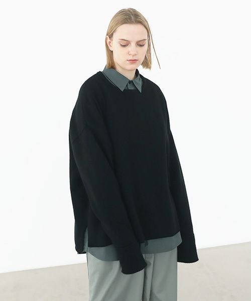 VU.ヴウ.cashmere crew neck knit vu-a22-k16[BLACK]:s_