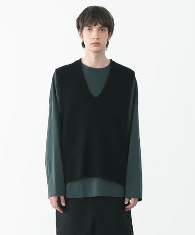 VU.ヴウ.cashmere knit vest vu-a22-k17[BLACK]_