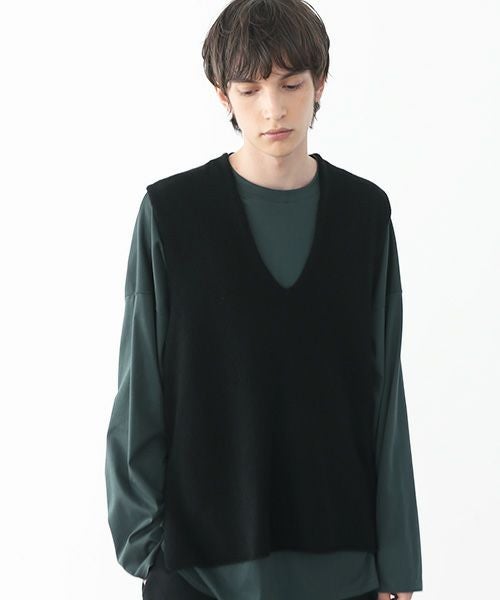 VU.ヴウ.cashmere knit vest vu-a22-k17[BLACK]_
