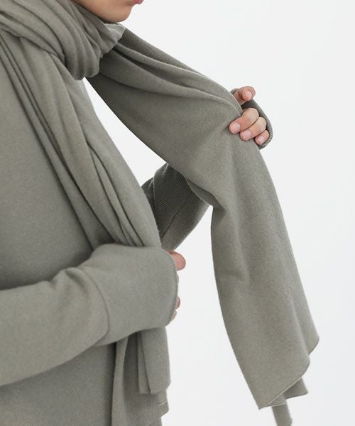 VU.ヴウ.baby cashmere knit stole vu-a22-k19[GREEN GRAY]_