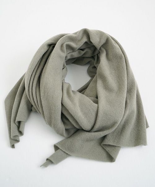 VU.ヴウ.baby cashmere knit stole vu-a22-k19[GREEN GRAY]_