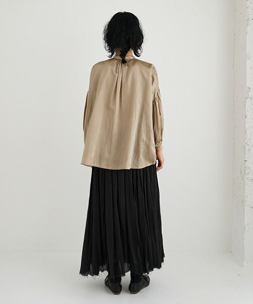 suzuki takayuki.スズキタカユキ.puff-sleeve blouse [T001-12/bay leaf]