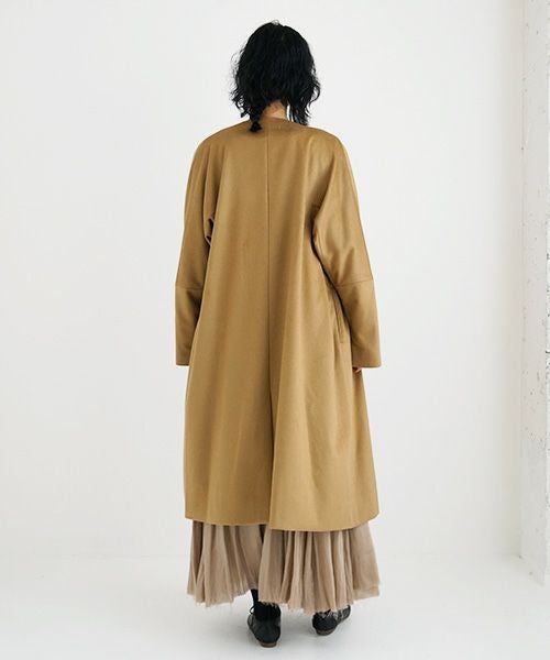 suzuki takayuki スズキタカユキ no-collar coat [A231-15/camel]