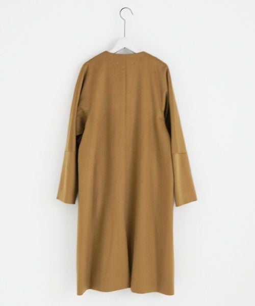 suzuki takayuki スズキタカユキ no-collar coat [A231-15/camel]