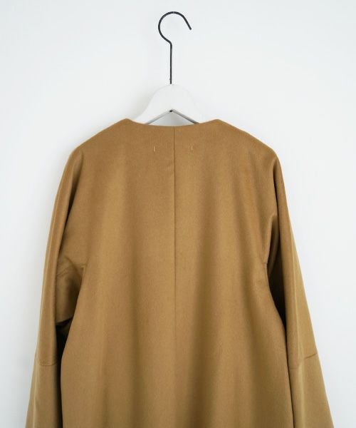 suzuki takayuki.スズキタカユキ.no-collar coat [A231-15/camel]