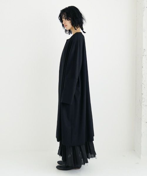suzuki takayuki.スズキタカユキ.no-collar coat [A231-15/black]
