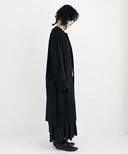 suzuki takayuki スズキタカユキ no-collar coat [A231-15/black]