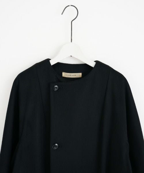 suzuki takayuki.スズキタカユキ.no-collar coat [A231-15/black]