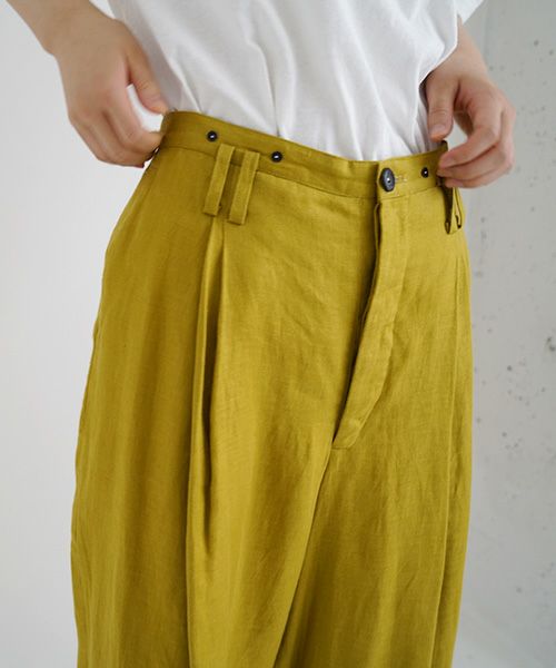 suzuki takayuki.スズキタカユキ.wide legged pants Ⅰ [A232-13-1/mustard]