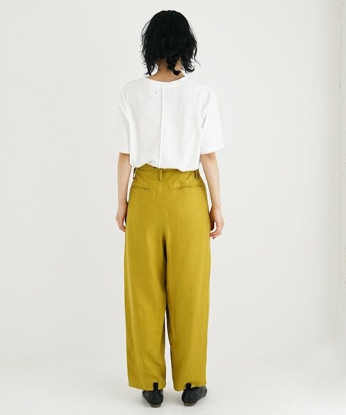 suzuki takayuki.スズキタカユキ.wide legged pants Ⅰ [A232-13-1/mustard]