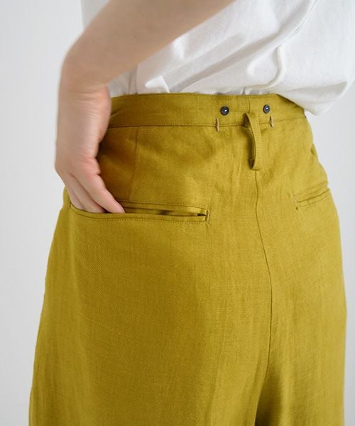 suzuki takayuki.スズキタカユキ.wide legged pants Ⅰ [A232-13-1/mustard]