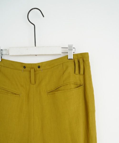 suzuki takayuki.スズキタカユキ.wide legged pants Ⅰ [A232-13-1/mustard]